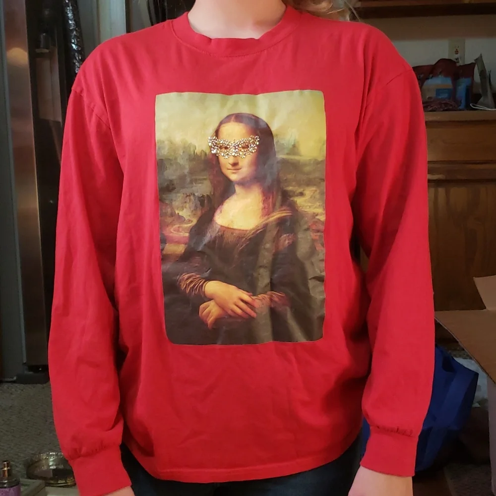 Cute Mona Lisa Long sleeve shirt - Picture 1 of 1